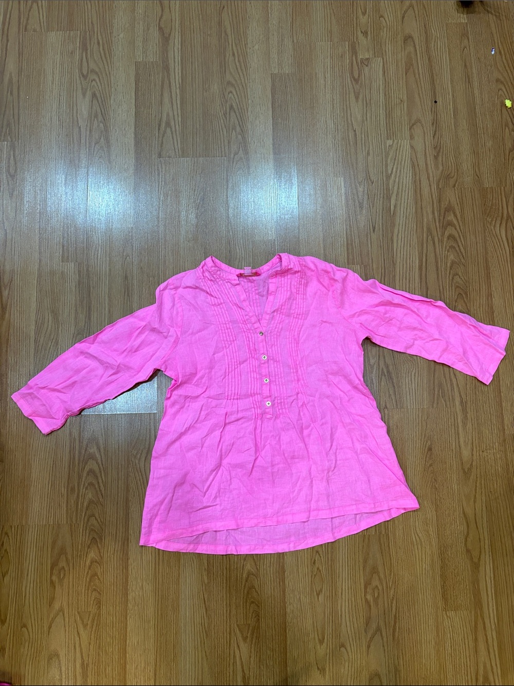 Lilly Pulitzer Hot Pink Button-Front Women’s Tunic Linen